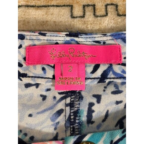 Lily Pulitzer Wide Leg Malorie High Rise Stretch Business Pants Women's Size 2 - Picture 4 of 7